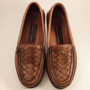Johnston & Murphy woven leather slip-on